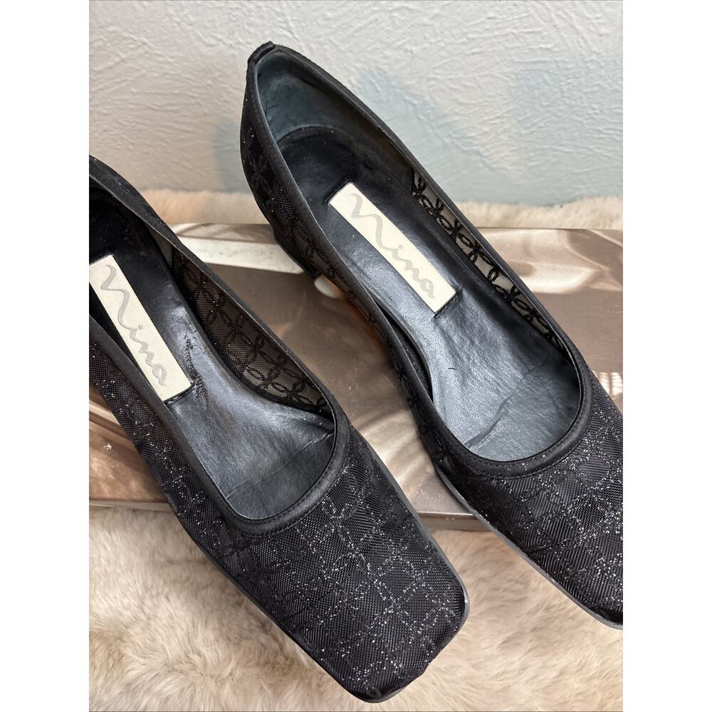 Nina Samson Trell Mesh Black Women's Low Heel‎ Shoe Size US 8.5 M Original Box - Picture 3 of 11